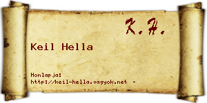 Keil Hella névjegykártya